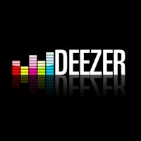 deezer logo on a black background