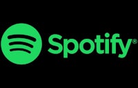 the spotify logo on a black background