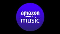 the amazon music logo on a black background